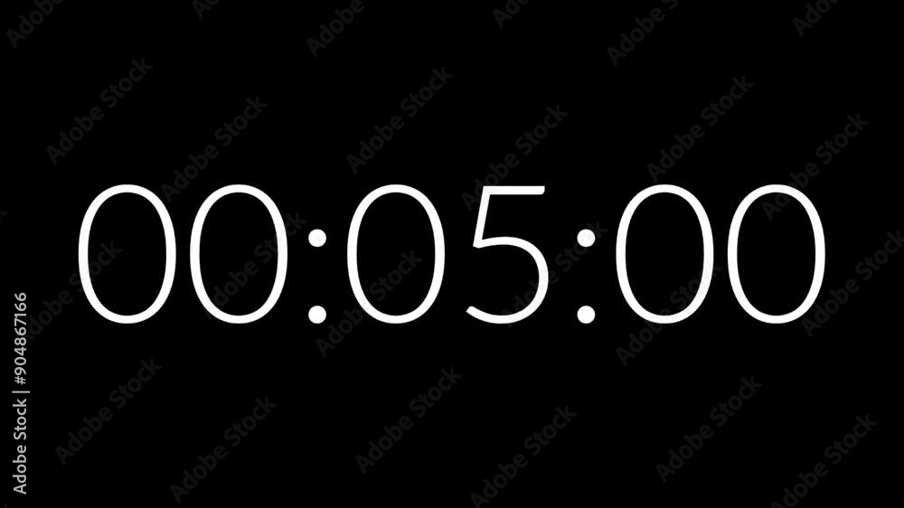 10 seconds countdown timer on black background Perfect for countdowns, deadline reminders, time management concepts, and scheduling