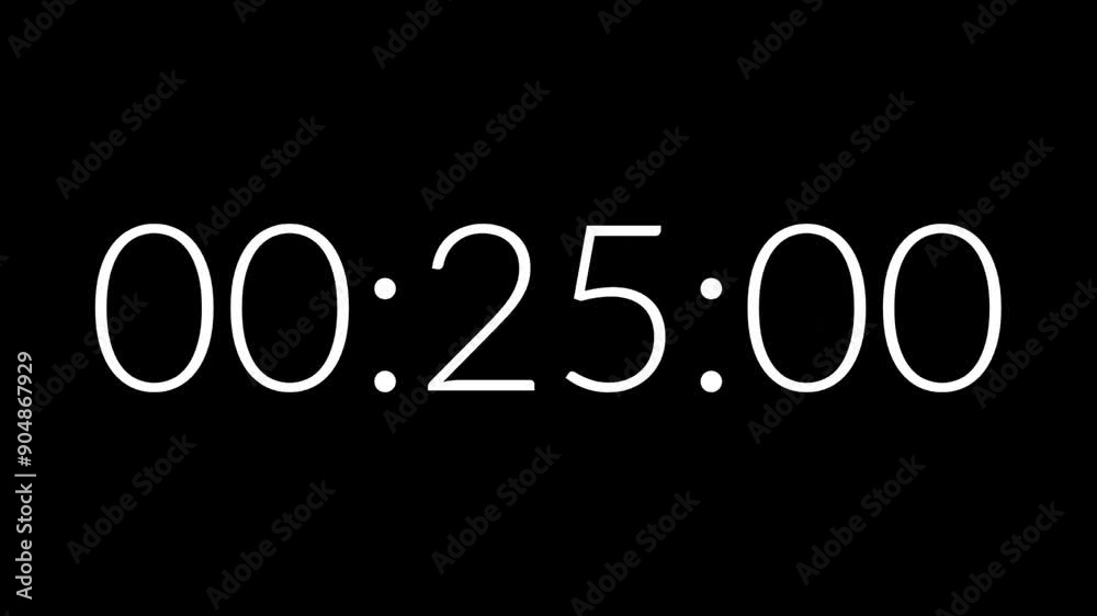 30 seconds countdown timer on black background Perfect for countdowns, deadline reminders, time management concepts, and scheduling