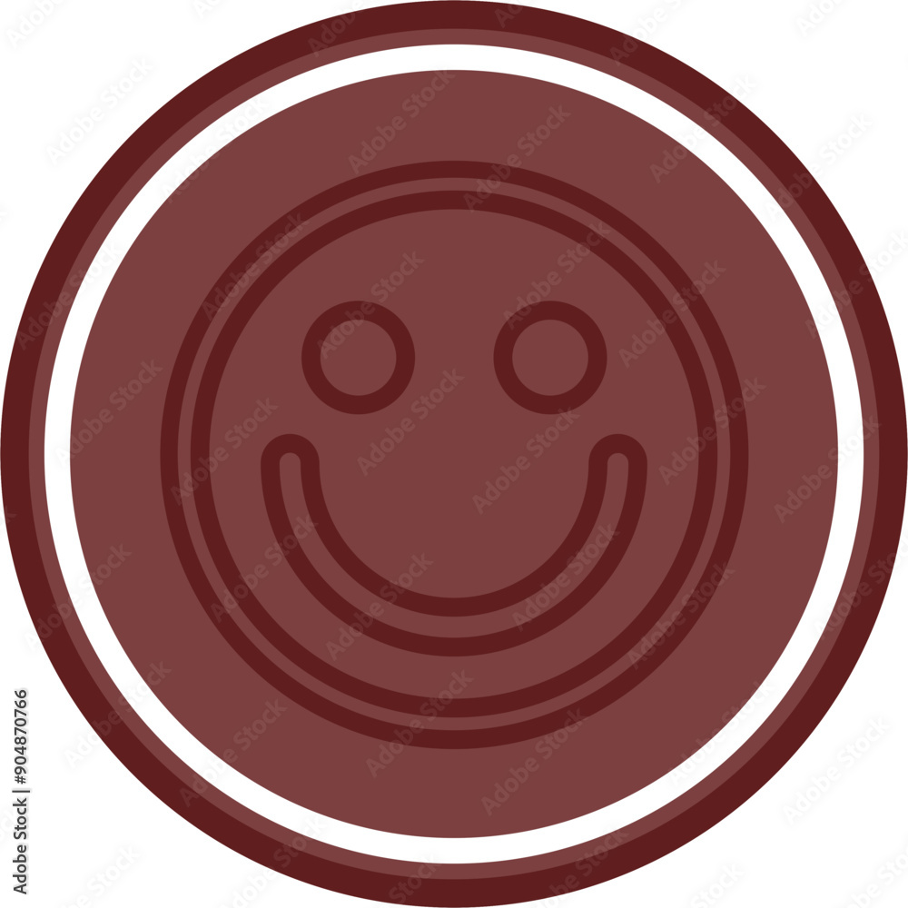 Smiley face Vector Line Double Circle Maroon Smiley face Vector Line Double Circle Maroon