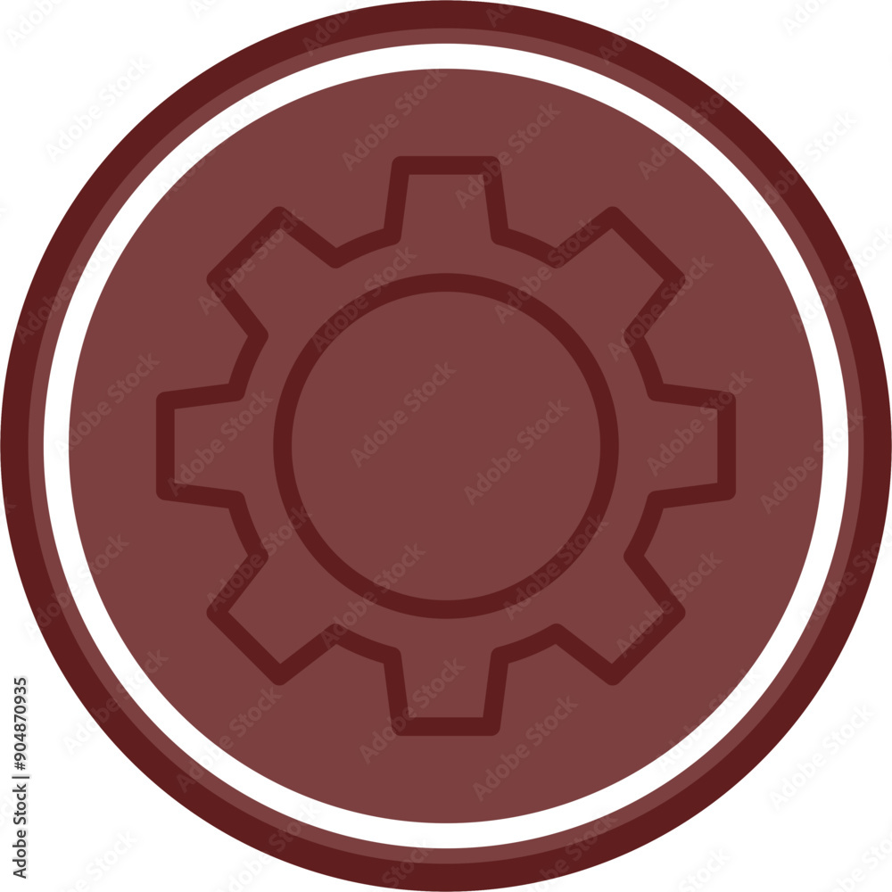 Gears Vector Line Double Circle Maroon Gears Vector Line Double Circle Maroon