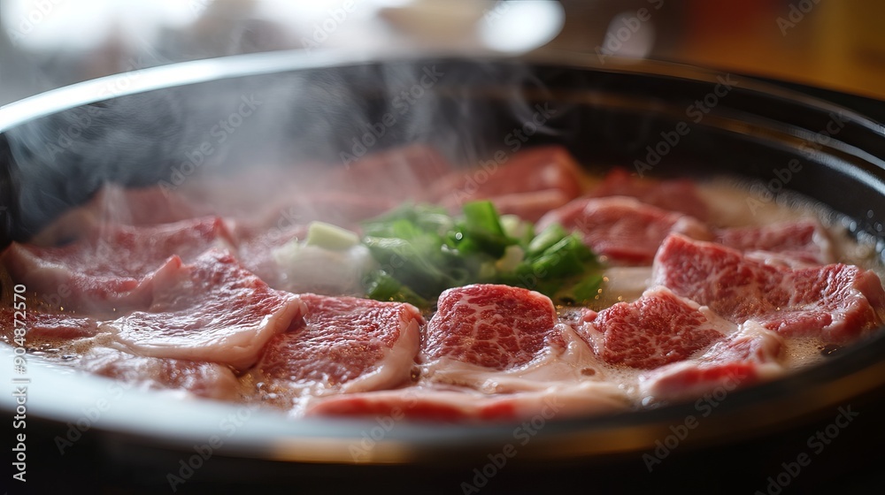 Indulge in the exquisite flavors of Japanese Wagyu beef with a steaming Shabu Shabu hot pot.