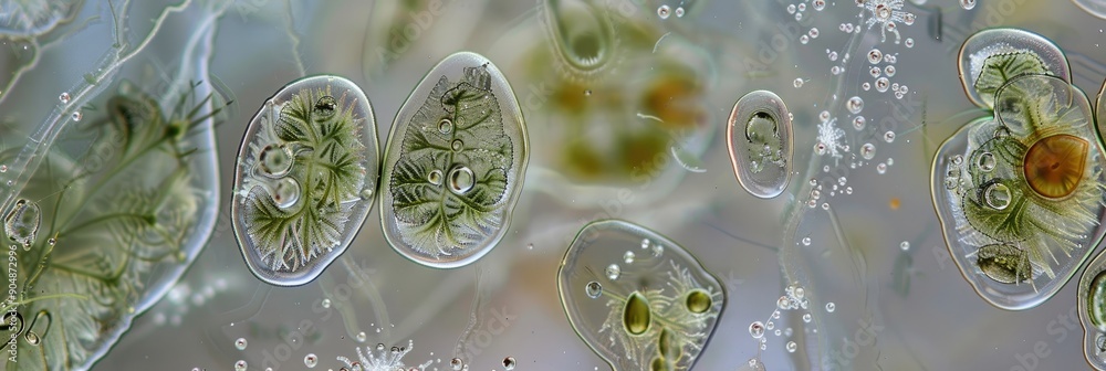 Examination of Fresh Pond Water Plankton Algae and Pond Mite Body Parts ...