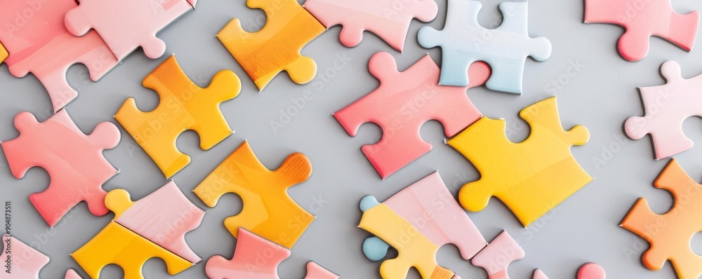 Obraz premium A dismantled puzzle with missing pieces, representing incomplete restructuring efforts