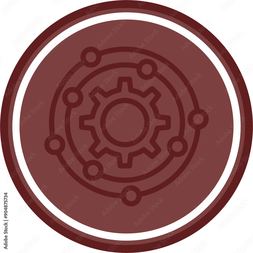 Synergy Vector Line Double Circle Maroon Synergy Vector Line Double Circle Maroon