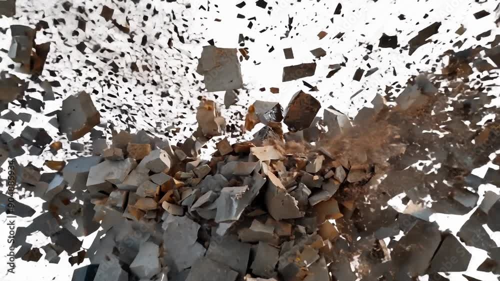 Explosive rock demolition captured in stunning detail