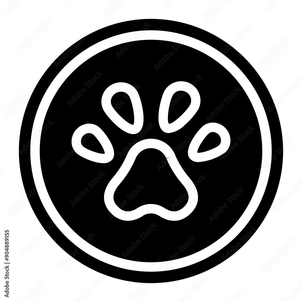 Footprint pet. Paw prints. Dog or cat vector, icon. Foot puppy isolated on white background. Footprint pet. Paw prints. Dog or cat vector, icon. Foot puppy isolated on white background.