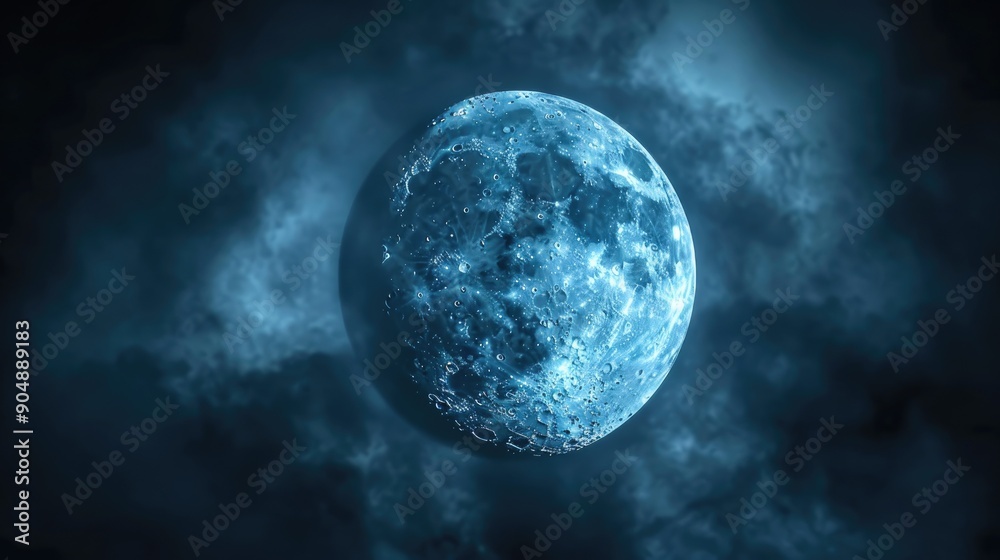 Isolated full moon against dark backdrop Isolated full moon against dark backdrop