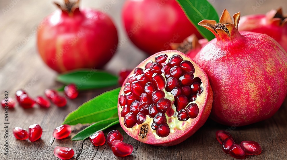 Pomegranate is a rich fruit. It is good for your body. It has fresh colors and a rough texture. Pomegranate is a rich fruit. It is good for your body. It has fresh colors and a rough texture.