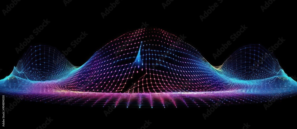 Abstract Neon Grid Landscape Abstract Neon Grid Landscape