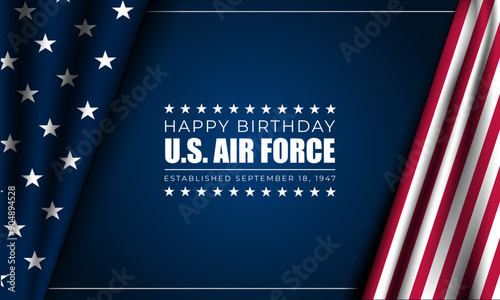 US Air Force Birthday September 18th Background Vector Illustration