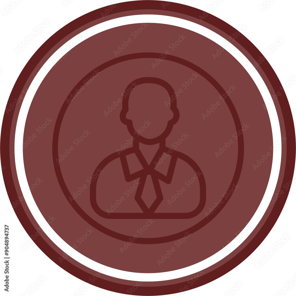 Avatar Vector Line Double Circle Maroon Avatar Vector Line Double Circle Maroon
