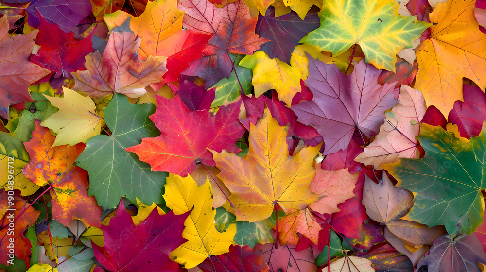 vibrant autumn maple leaves on a tree branch background,generative ai vibrant autumn maple leaves on a tree branch background,generative ai