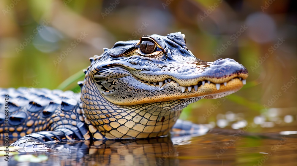 Obraz premium The American alligator is found in all of Florida.