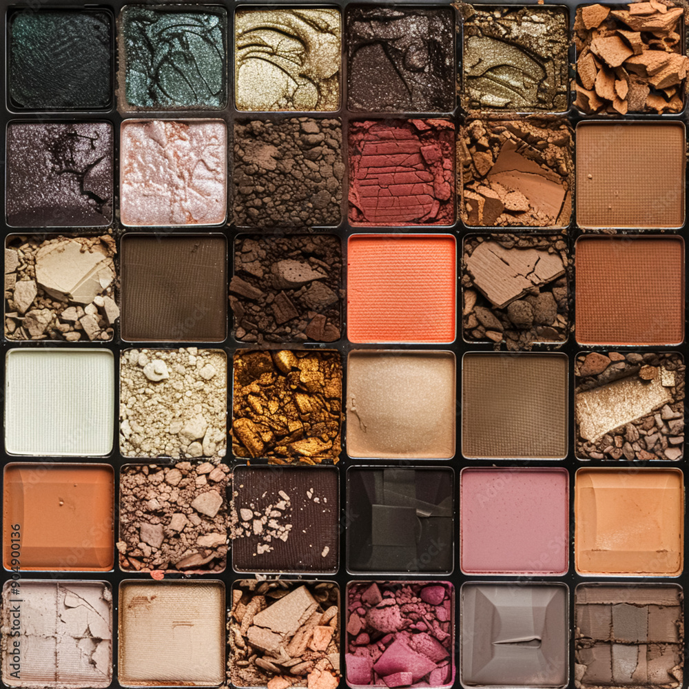 Fototapeta premium Beauty product and cosmetics texture, makeup products as abstract luxury cosmetic background art