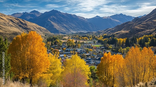 Historic gold mining landscapes of Arrowtown photo