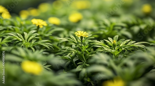 Young marigold plants are grown in Dutch greenhouses, where they're cultivated to be eaten or used as flowers. They're often used to decorate dishes in high-end restaurants. photo