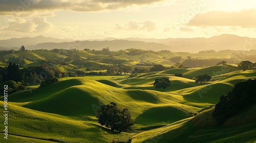 Rolling farmlands of the Waikato region