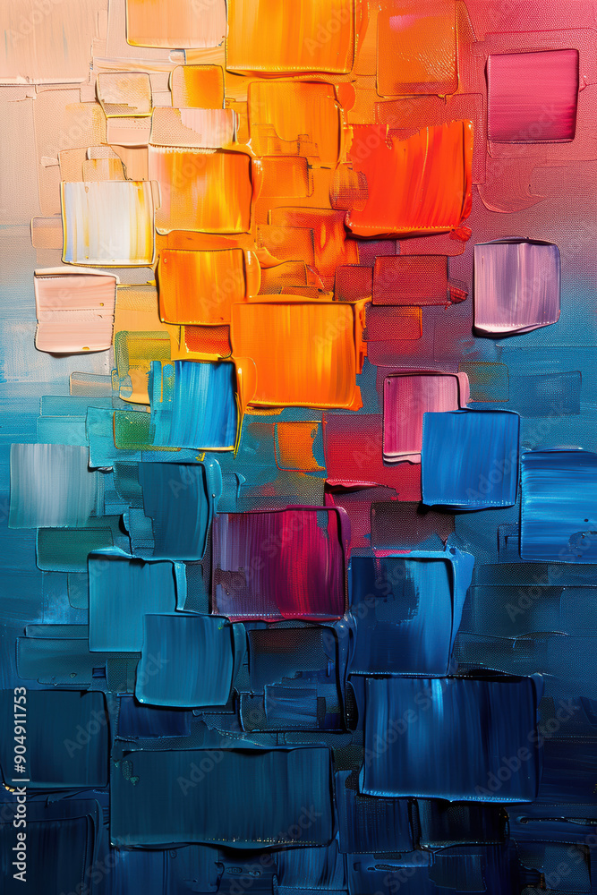 Colorful Abstract Oil Painting Colorful Abstract Oil Painting