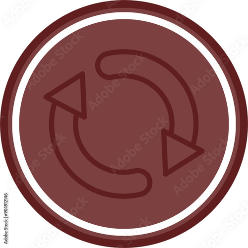 Repurpose Vector Line Double Circle Maroon