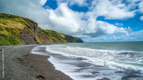 Wild coastlines of the Taranaki region photo