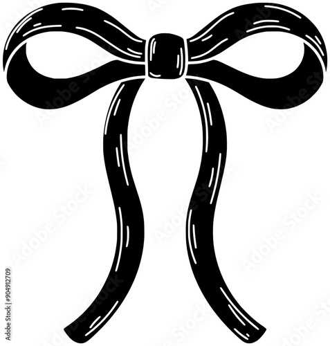 ribbon illustration bow silhouette vector logo holiday icon gift outline satin decoration celebration birthday silk tie elegant accessory fashion shape decorative knot tied for vector graphic