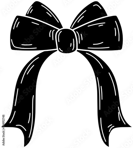ribbon illustration bow silhouette vector logo holiday icon gift outline satin decoration celebration birthday silk tie elegant accessory fashion shape decorative knot tied for vector graphic