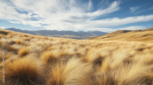 Windswept tussock fields of Central Otago