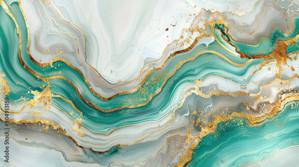 Minimalist Marble Surface with Golden Detailing Minimalist Marble Surface with Golden Detailing