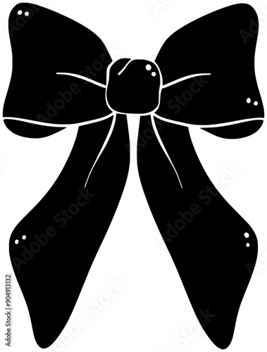 ribbon illustration bow silhouette vector logo holiday icon gift outline satin decoration celebration birthday silk tie elegant accessory fashion shape decorative knot tied for vector graphic