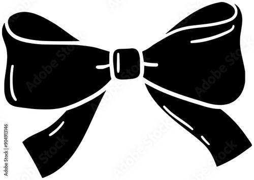 ribbon illustration bow silhouette vector logo holiday icon gift outline satin decoration celebration birthday silk tie elegant accessory fashion shape decorative knot tied for vector graphic