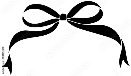 ribbon illustration bow silhouette vector logo holiday icon gift outline satin decoration celebration birthday silk tie elegant accessory fashion shape decorative knot tied for vector graphic
