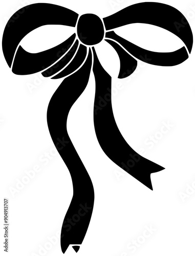 ribbon illustration bow silhouette vector logo holiday icon gift outline satin decoration celebration birthday silk tie elegant accessory fashion shape decorative knot tied for vector graphic