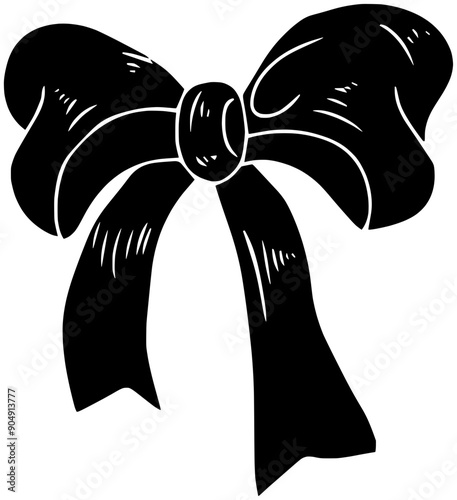 ribbon illustration bow silhouette vector logo holiday icon gift outline satin decoration celebration birthday silk tie elegant accessory fashion shape decorative knot tied for vector graphic