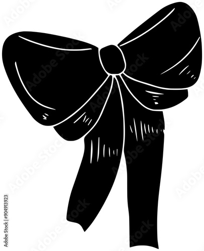 ribbon illustration bow silhouette vector logo holiday icon gift outline satin decoration celebration birthday silk tie elegant accessory fashion shape decorative knot tied for vector graphic
