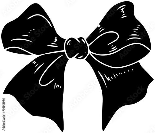ribbon illustration bow silhouette vector logo holiday icon gift outline satin decoration celebration birthday silk tie elegant accessory fashion shape decorative knot tied for vector graphic