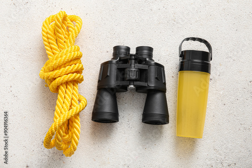 Rope, binoculars and travel...
