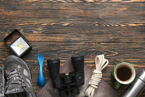Set of travel items and cup...