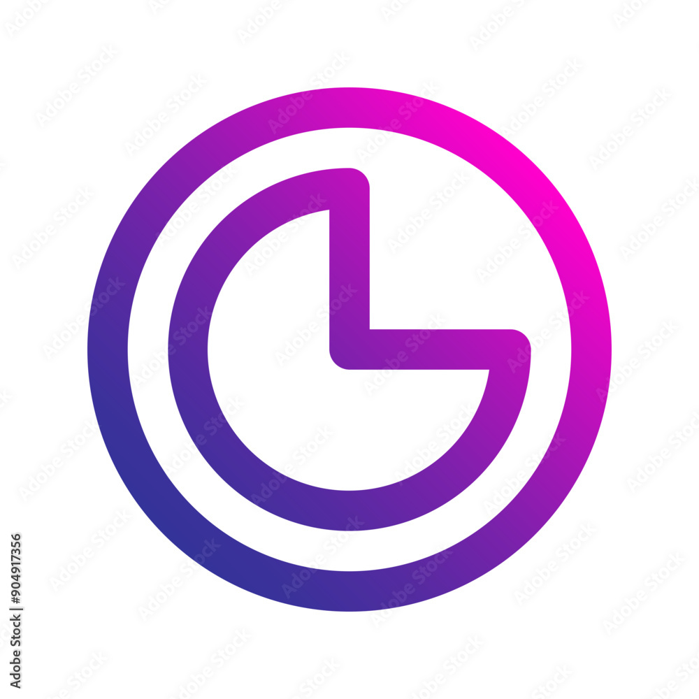 three quarters gradient icon three quarters gradient icon