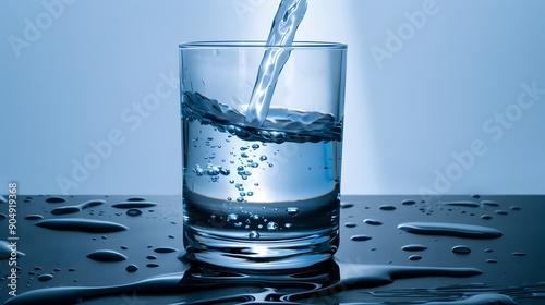 water being poured into a glass