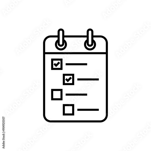 Planner icon on white background.