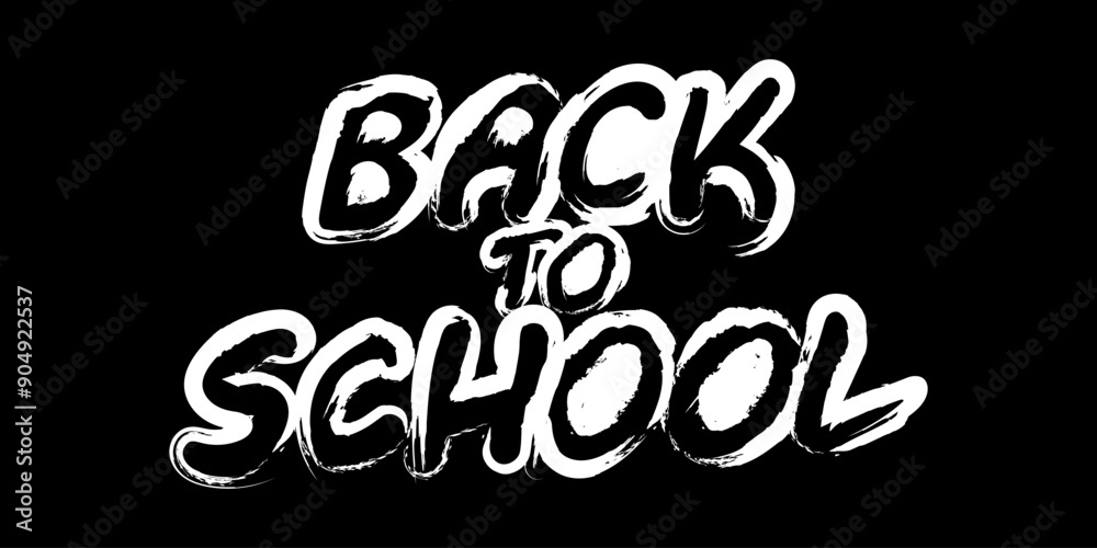 Back to school text on black background. Vector illustration. Back to school text on black background. Vector illustration.