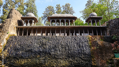 Man-made waterfall inside the Rock Garden, Chandigarh, India.
