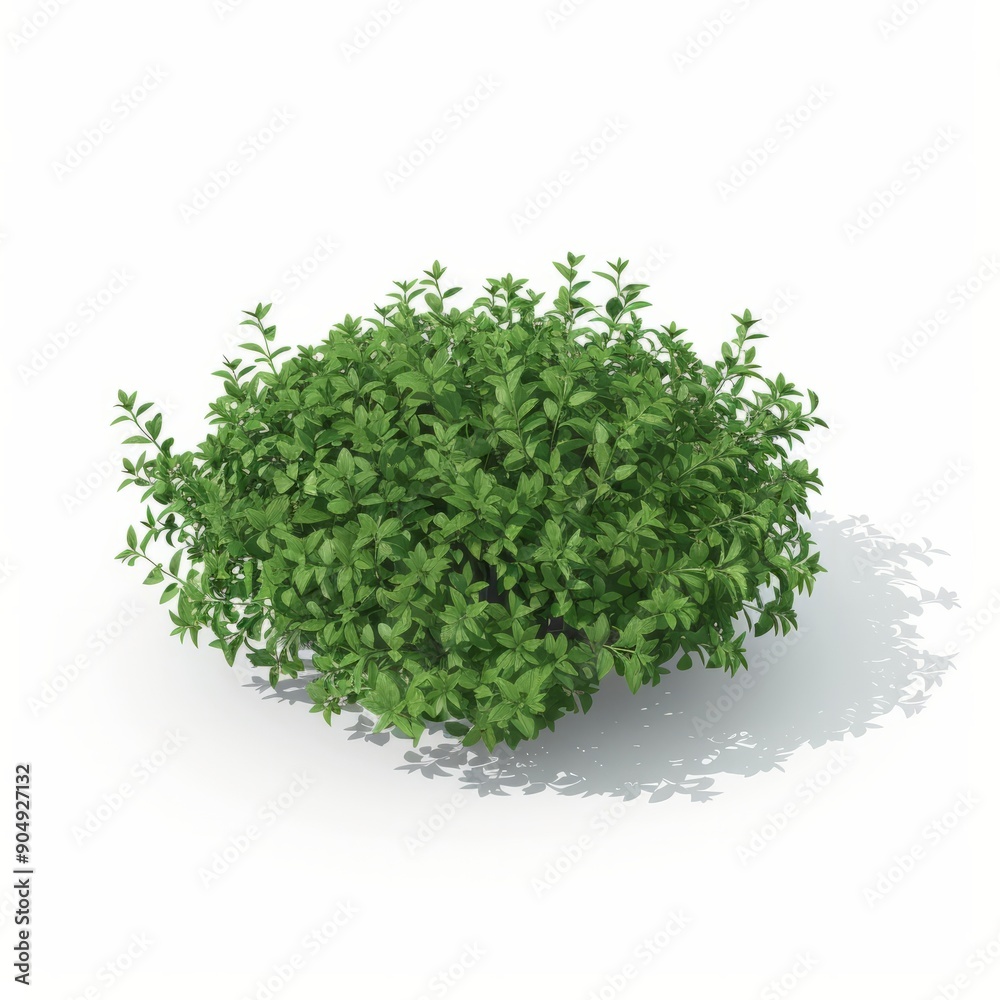 Fototapeta premium 3D Render, Low Poly style of thyme bundle, on isolated white background, Generative AI