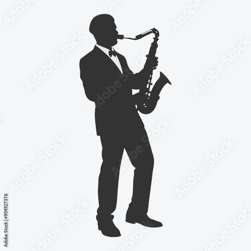 Silhouette of Jazz Musician - Stunning Vector Silhouettes for Creative Projects