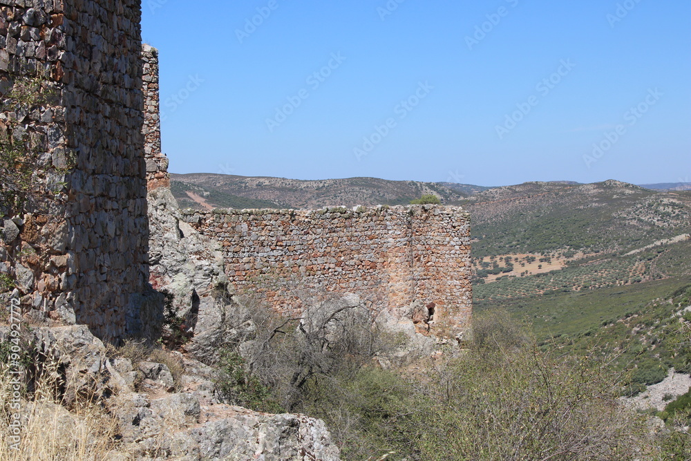 Fototapeta premium Castle of Calatrava la Nueva, fortress of the Military Order of Calatrava in the province of Ciudad Real