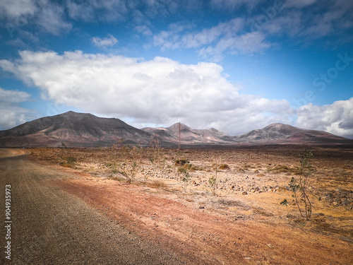 Desert on Lanzarote Island.