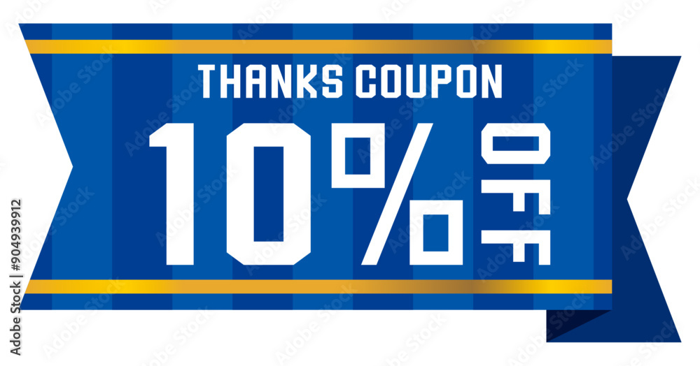 Naklejka premium リボンをイメージしたポップなクーポンチケット