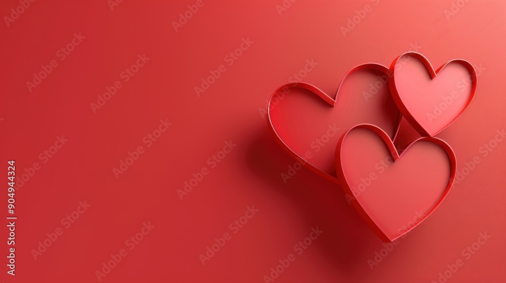 3D Background of the symbol of love, minimalism, flat style. With text space. 3D Background of the symbol of love, minimalism, flat style. With text space.