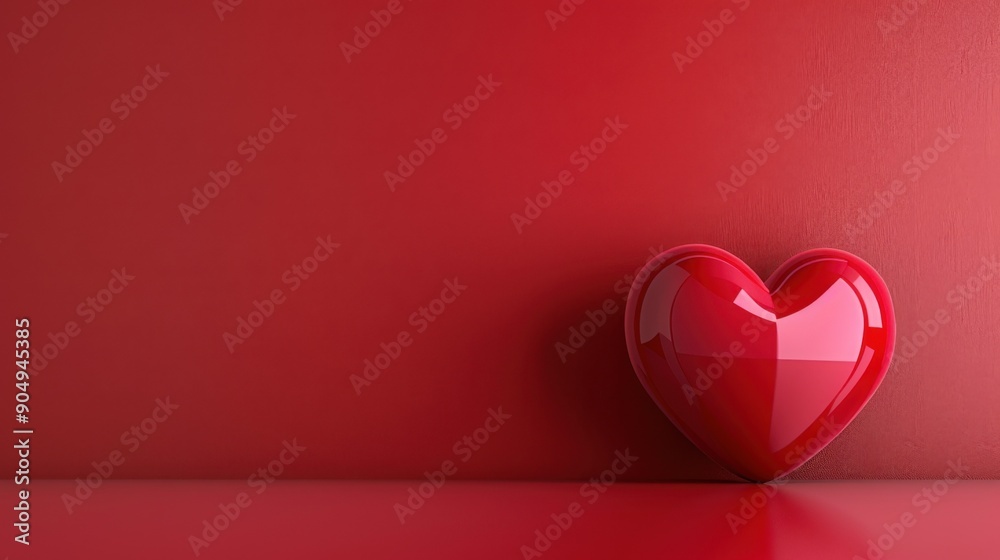 3D Background of the symbol of love, minimalism, flat style. With text space. 3D Background of the symbol of love, minimalism, flat style. With text space.