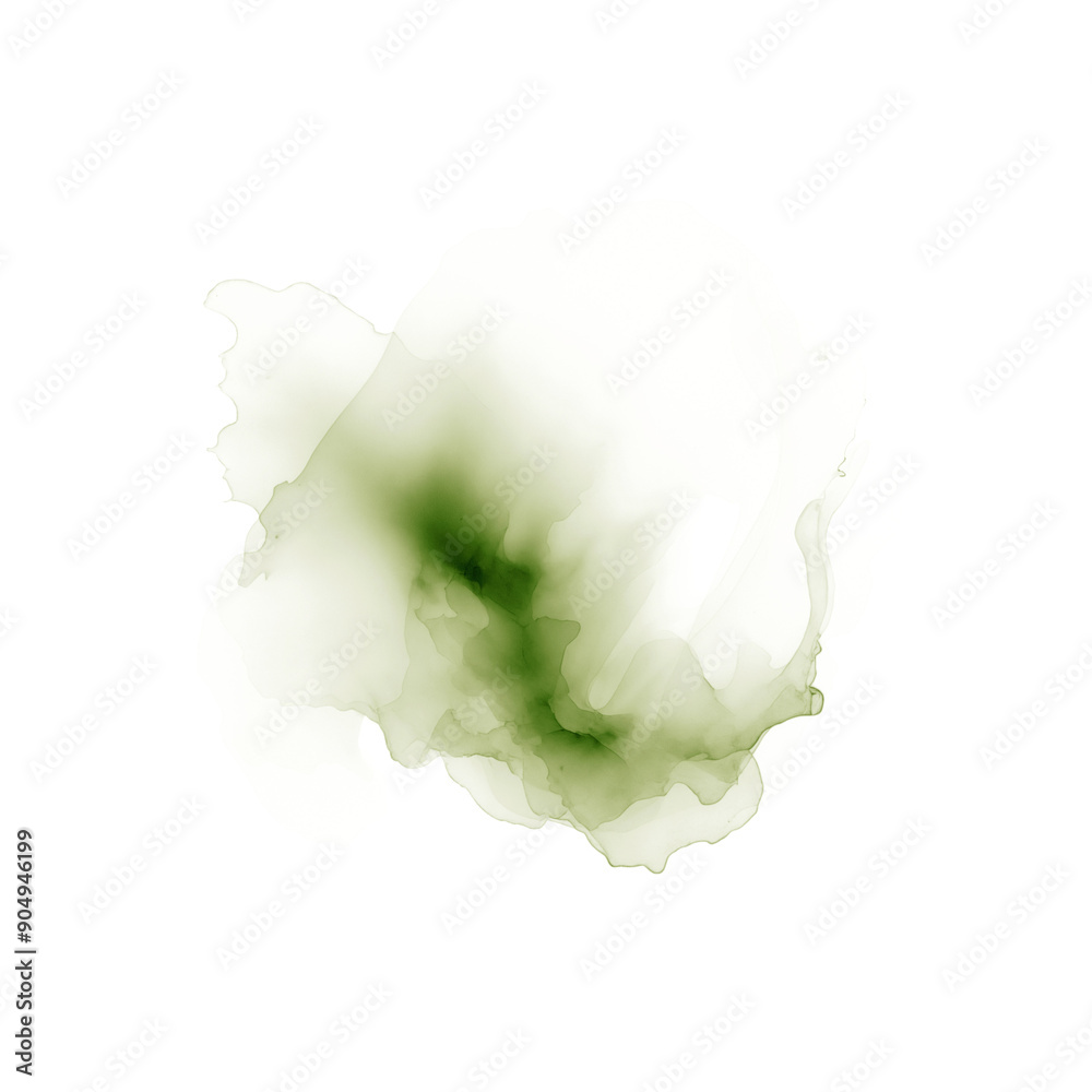 Olive ink splash on transparent background Olive ink splash on transparent background